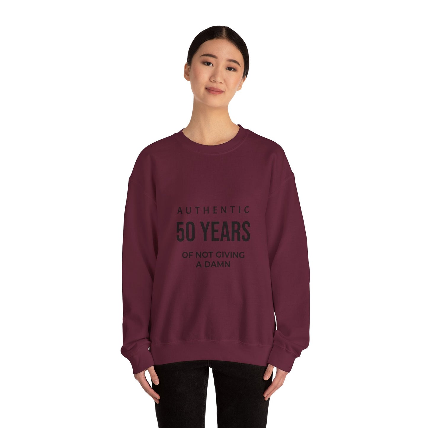 Funny 50th Birthday Crewneck - 50 Years of Not Giving a Damn Sweatshirt - JennyCool