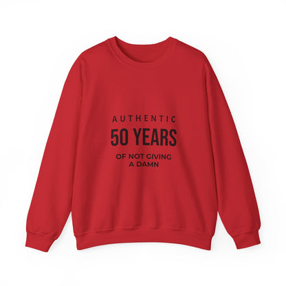 Funny 50th Birthday Crewneck - 50 Years of Not Giving a Damn Sweatshirt - JennyCool