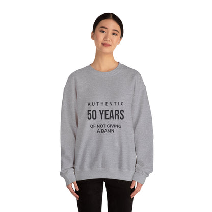 Funny 50th Birthday Crewneck - 50 Years of Not Giving a Damn Sweatshirt - JennyCool