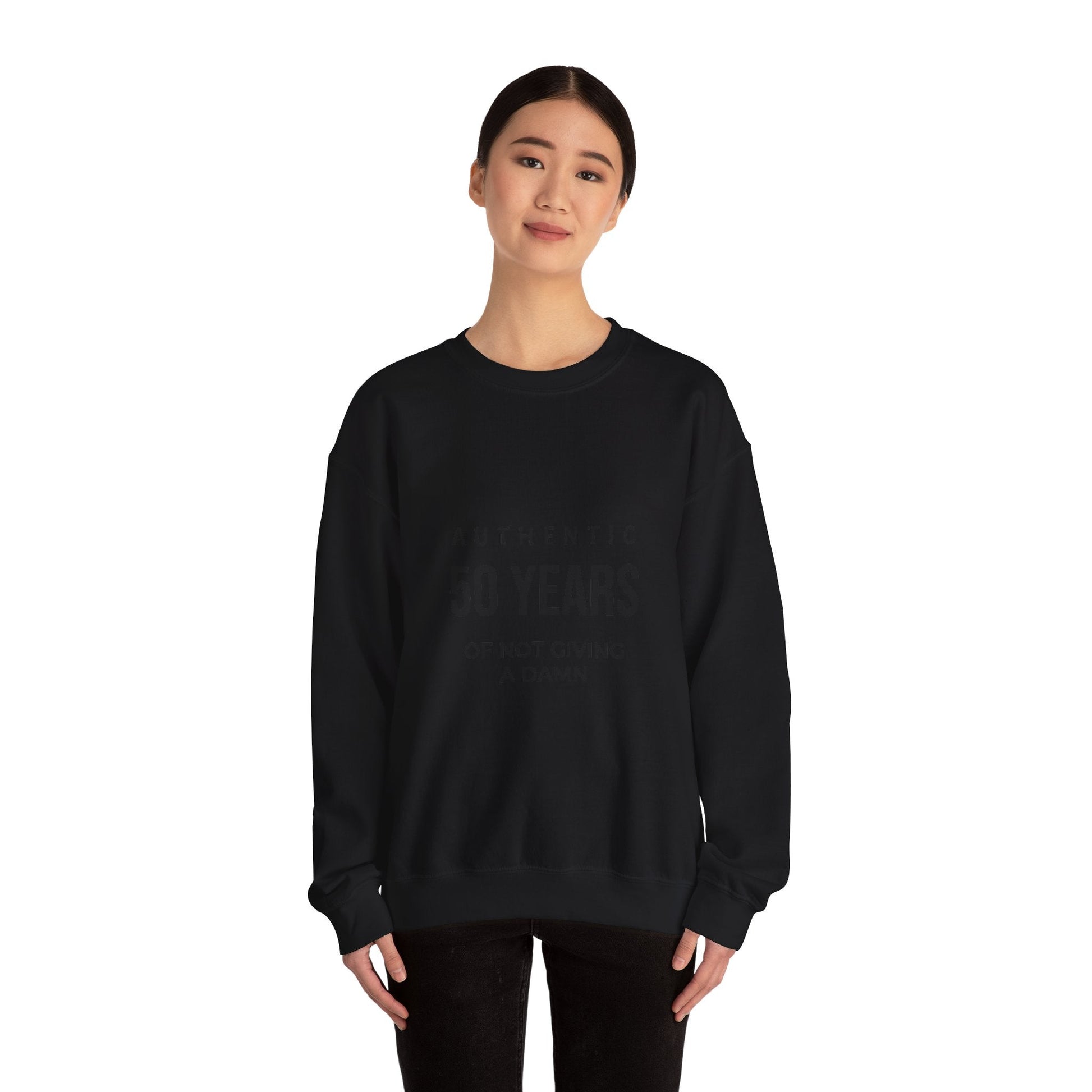 Funny 50th Birthday Crewneck - 50 Years of Not Giving a Damn Sweatshirt - JennyCool