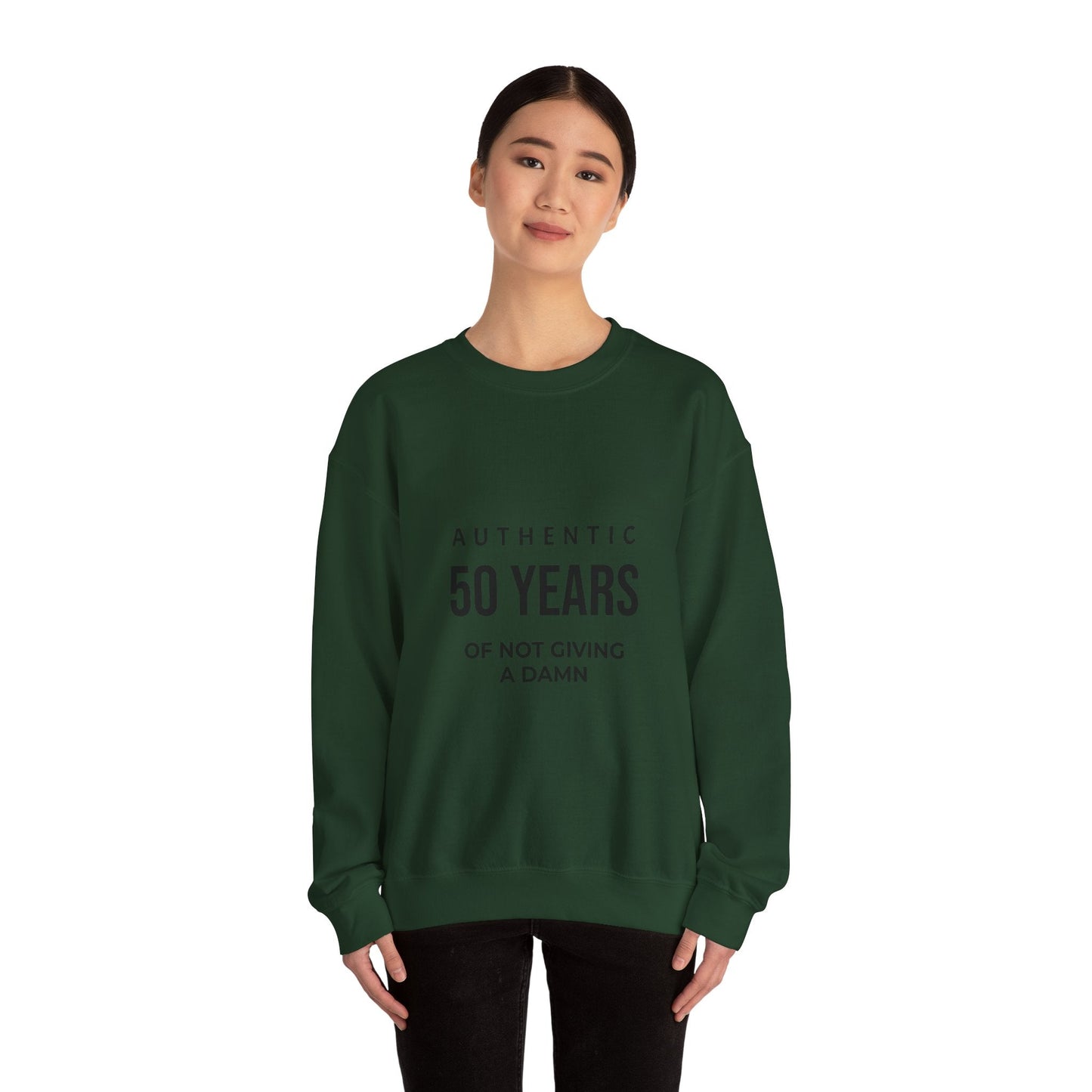 Funny 50th Birthday Crewneck - 50 Years of Not Giving a Damn Sweatshirt - JennyCool