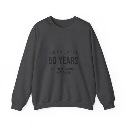 Funny 50th Birthday Crewneck - 50 Years of Not Giving a Damn Sweatshirt - JennyCool