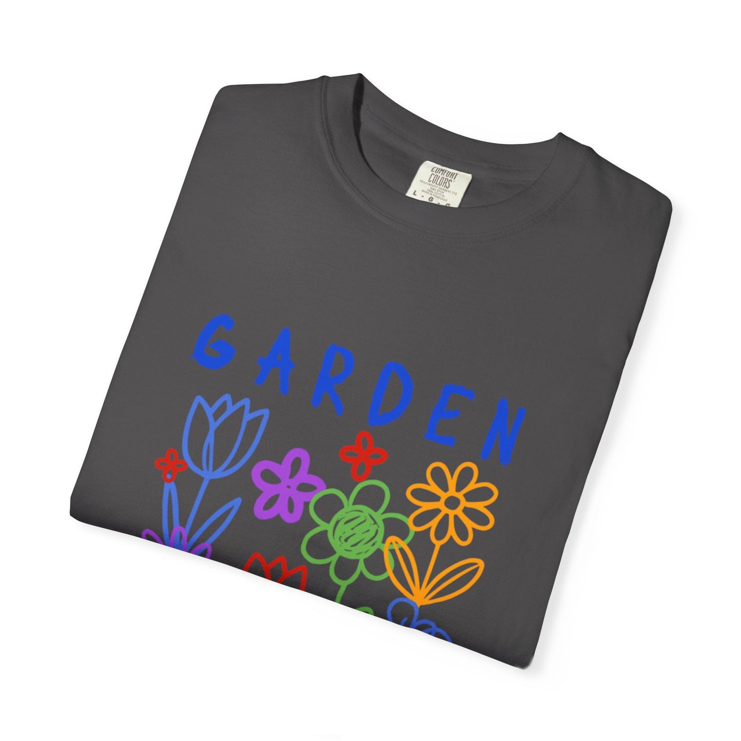 Garden of Happiness Floral Tee – Colorful Flower Graphic Shirt for Women, Cute Botanical Aesthetic T-Shirt - JennyCool