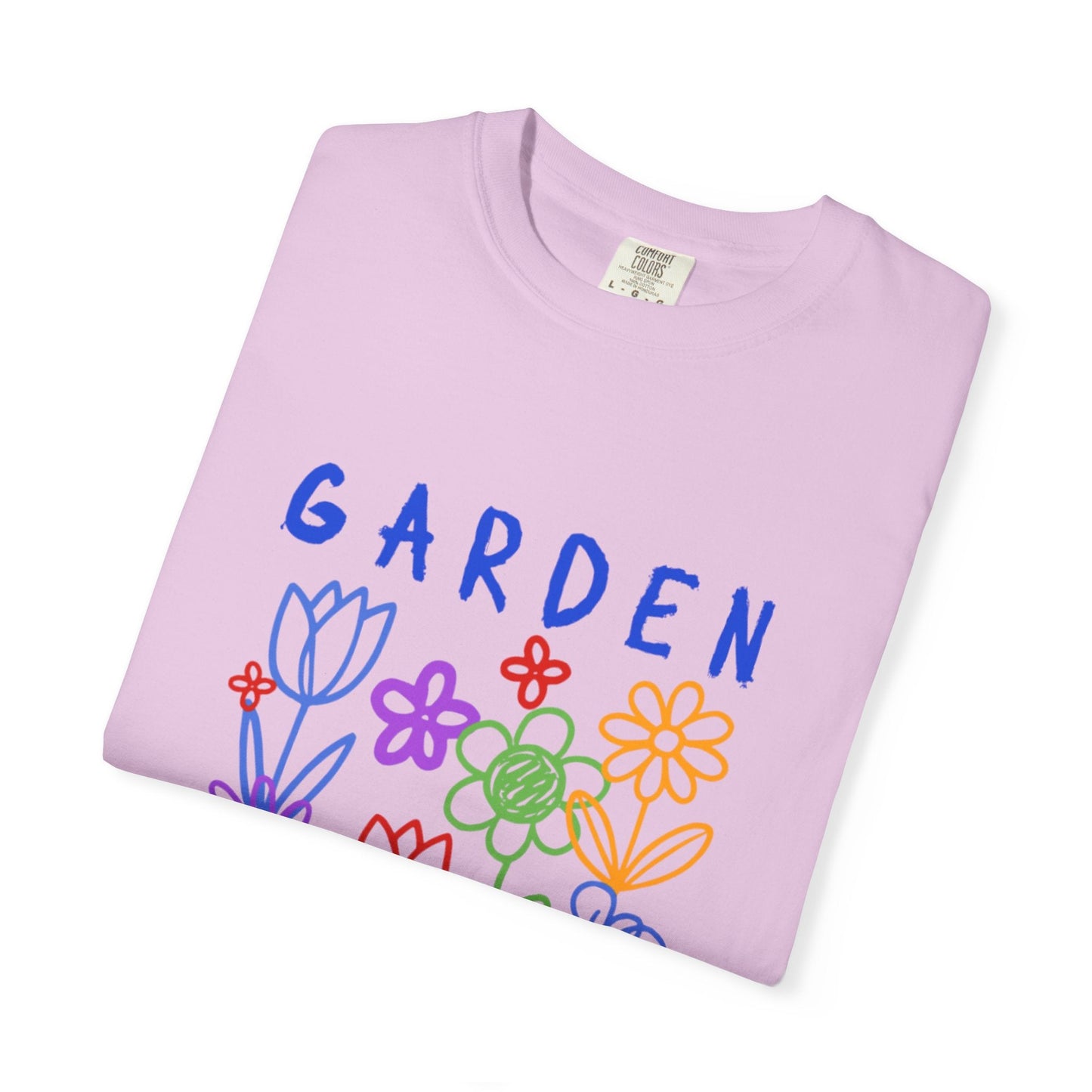 Garden of Happiness Floral Tee – Colorful Flower Graphic Shirt for Women, Cute Botanical Aesthetic T-Shirt - JennyCool