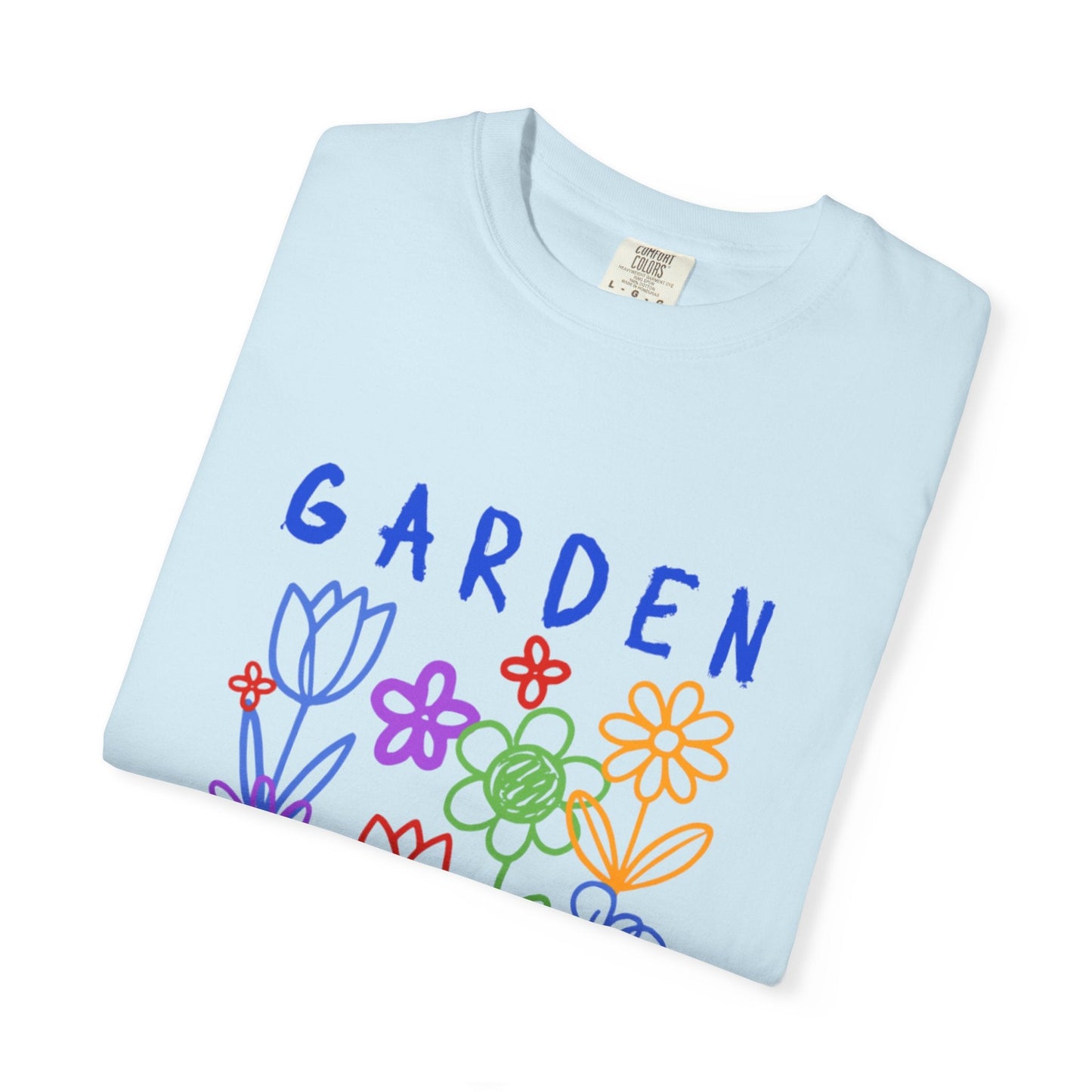 Garden of Happiness Floral Tee – Colorful Flower Graphic Shirt for Women, Cute Botanical Aesthetic T-Shirt - JennyCool