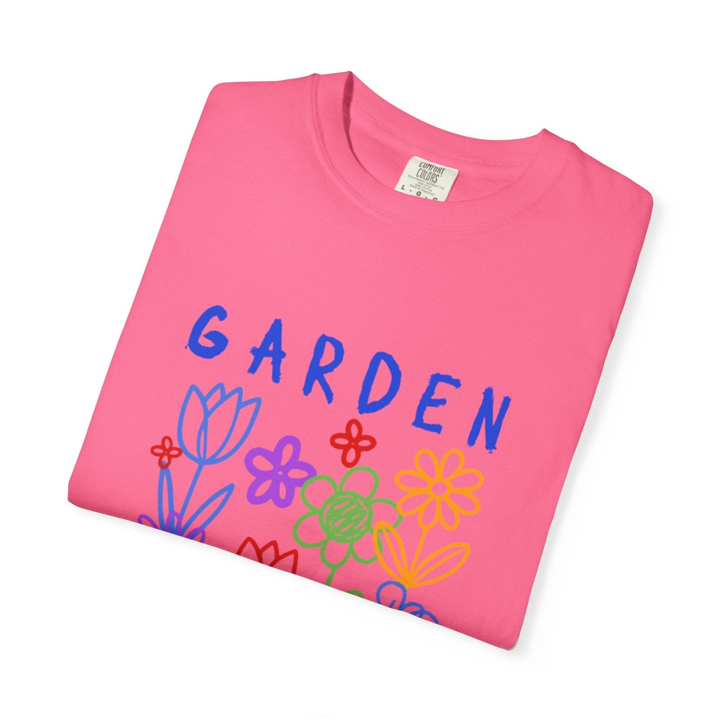 Garden of Happiness Floral Tee – Colorful Flower Graphic Shirt for Women, Cute Botanical Aesthetic T-Shirt - JennyCool