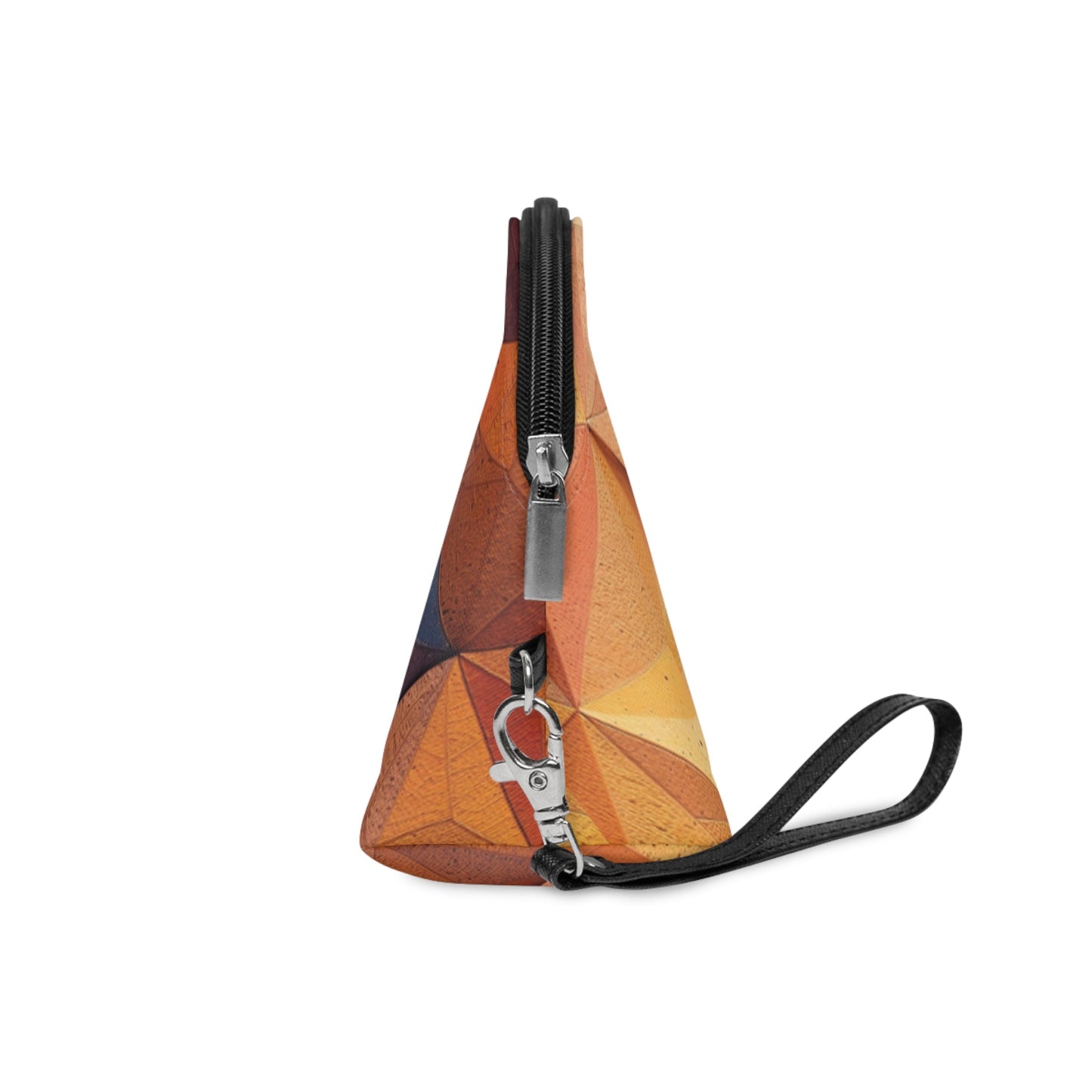Geometric Abstract Makeup Bag – Modern Polygon Cosmetic Pouch, Faux Leather Travel Makeup Organizer - JennyCool