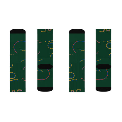 Green Socks - Sublimation - JennyCool