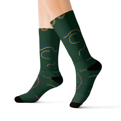 Green Socks - Sublimation - JennyCool