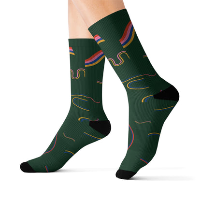 Green Socks - Sublimation - JennyCool