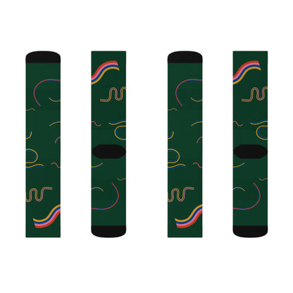 Green Socks - Sublimation - JennyCool