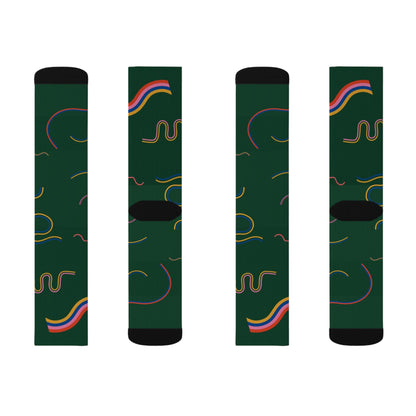 Green Socks - Sublimation - JennyCool