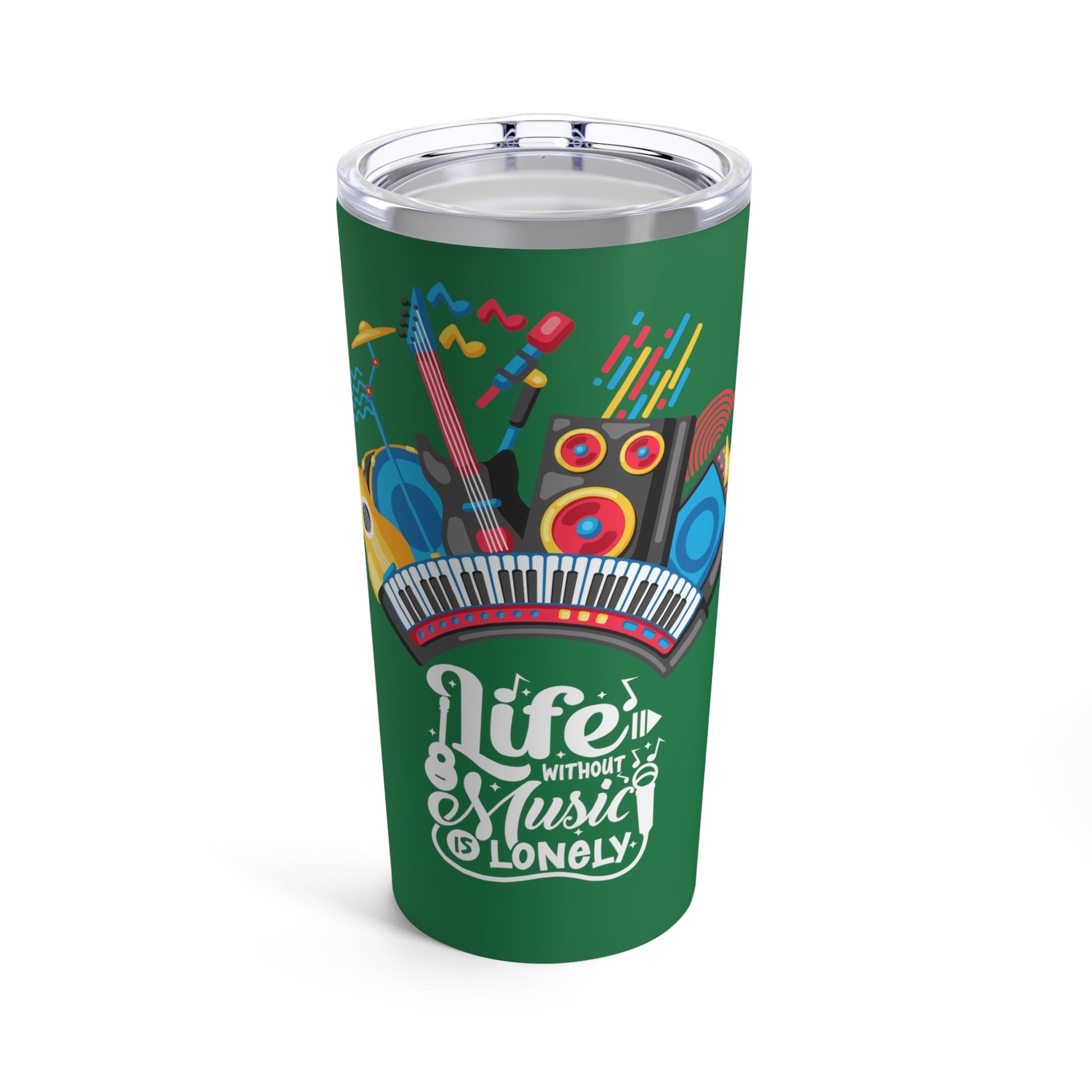 Green Tumbler for Music Lovers 20oz - JennyCool