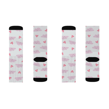 Heart on Cloud Socks - Sublimation - JennyCool