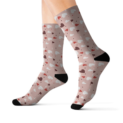 Heart patterned Socks - Sublimation - JennyCool
