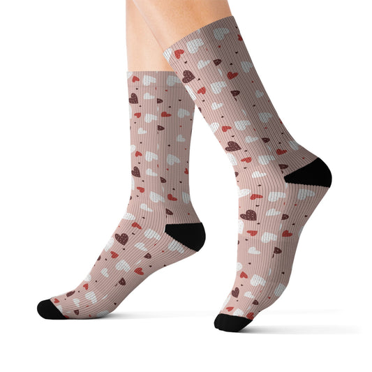 Heart patterned Socks - Sublimation - JennyCool