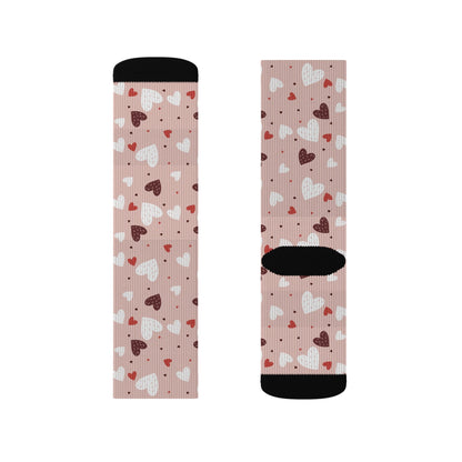 Heart patterned Socks - Sublimation - JennyCool