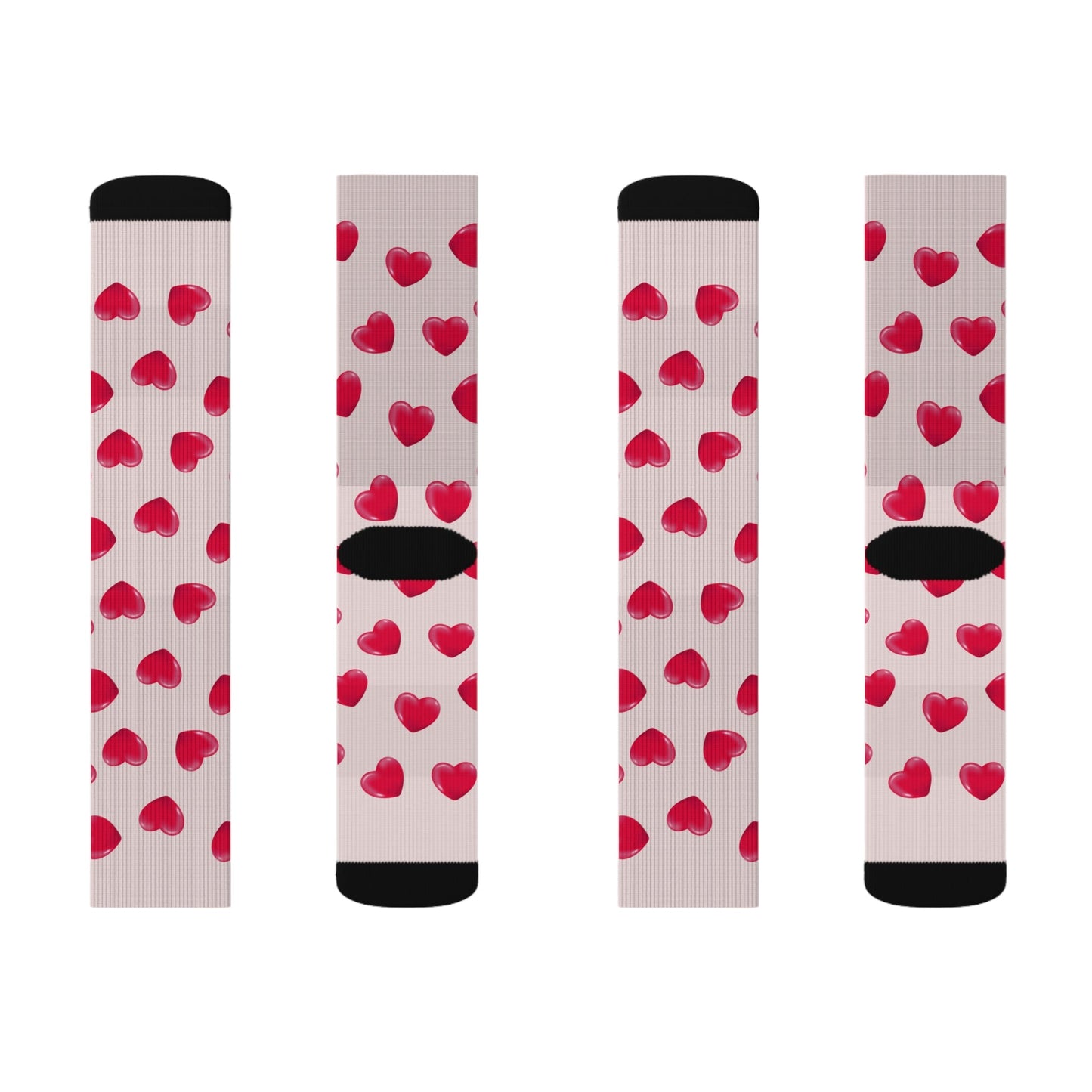 Heart patterned Socks - Sublimation - JennyCool