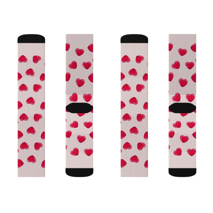 Heart patterned Socks - Sublimation - JennyCool