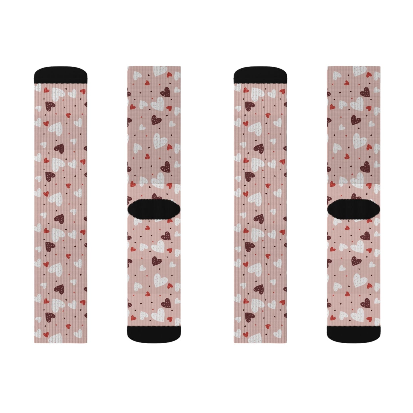 Heart patterned Socks - Sublimation - JennyCool