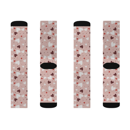 Heart patterned Socks - Sublimation - JennyCool