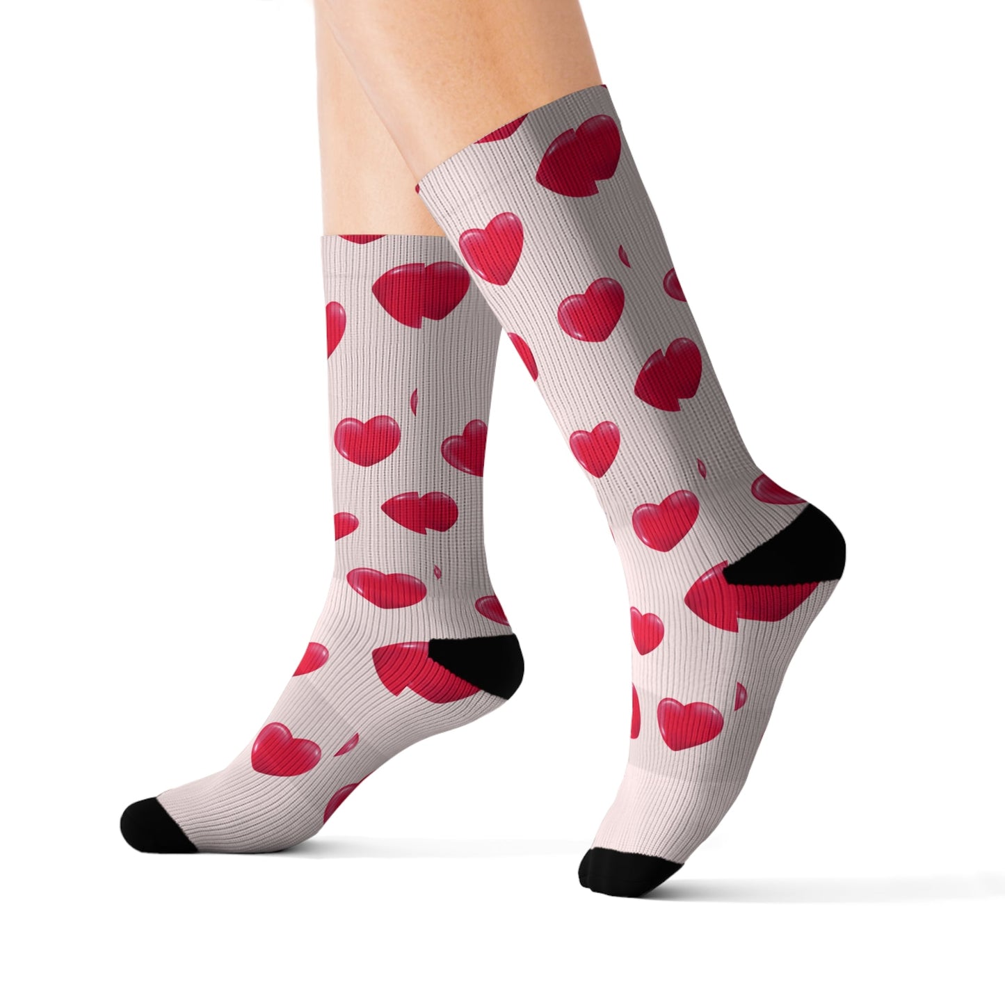 Heart patterned Socks - Sublimation - JennyCool