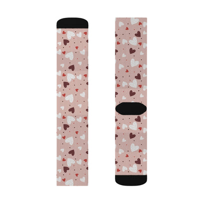 Heart patterned Socks - Sublimation - JennyCool