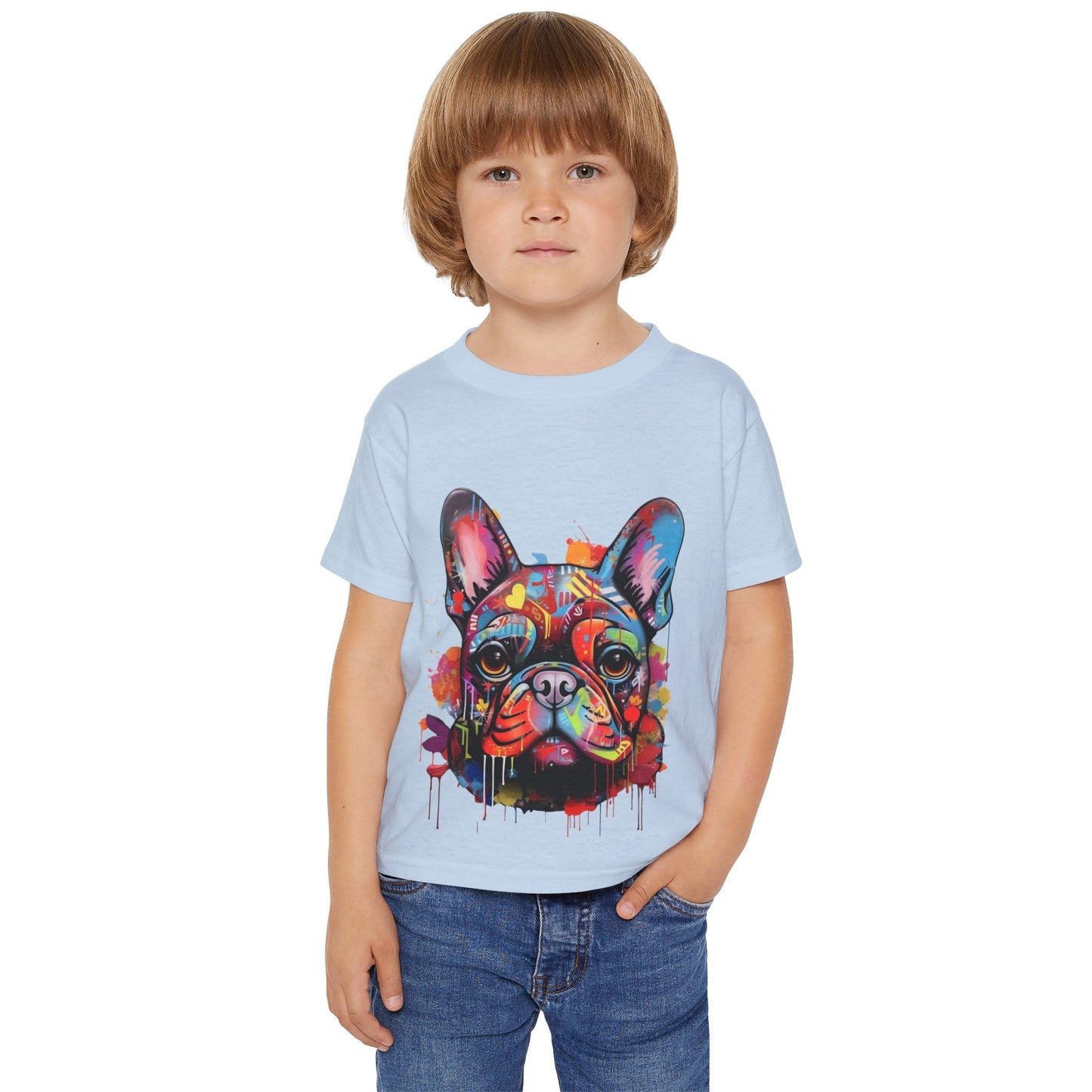 Heavy Cotton™ Toddler T-shirt with Dog Pattern - JennyCool