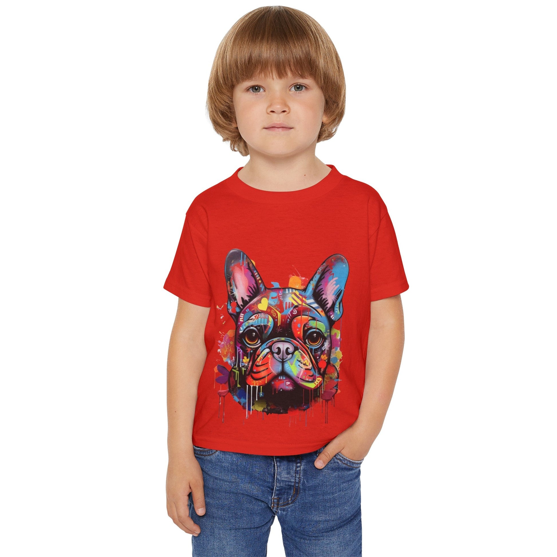 Heavy Cotton™ Toddler T-shirt with Dog Pattern - JennyCool