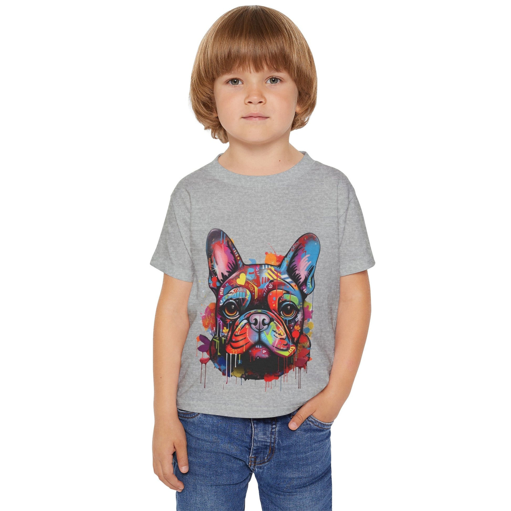Heavy Cotton™ Toddler T-shirt with Dog Pattern - JennyCool