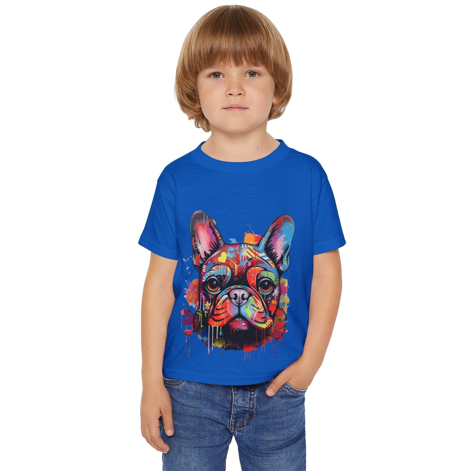 Heavy Cotton™ Toddler T-shirt with Dog Pattern - JennyCool