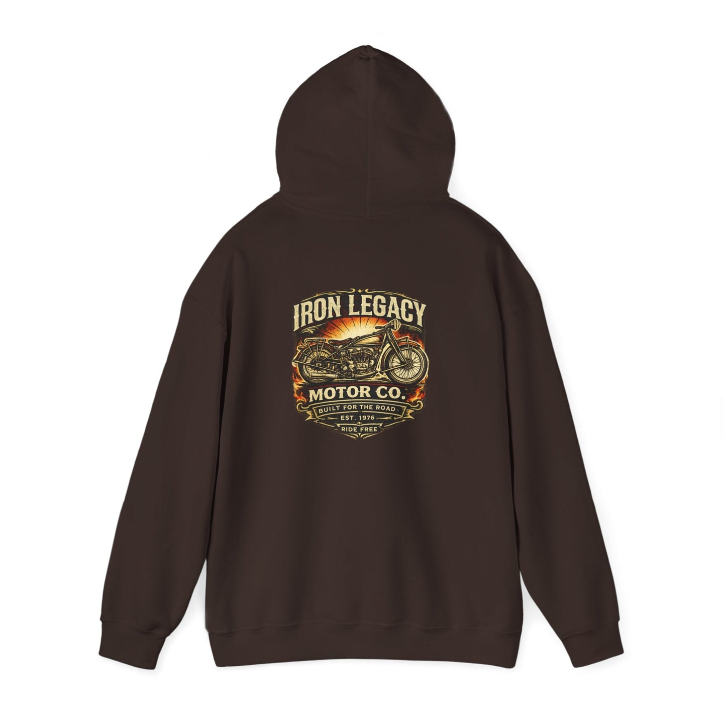 Iron Legacy Ride Free Motorcycle Hoodie – Vintage Biker Graphic Pullover – Unisex Midweight Streetwear - JennyCool