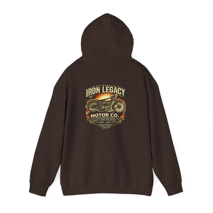 Iron Legacy Ride Free Motorcycle Hoodie – Vintage Biker Graphic Pullover – Unisex Midweight Streetwear - JennyCool