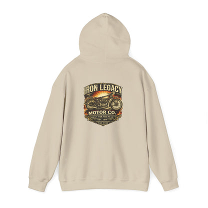 Iron Legacy Ride Free Motorcycle Hoodie – Vintage Biker Graphic Pullover – Unisex Midweight Streetwear - JennyCool