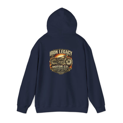 Iron Legacy Ride Free Motorcycle Hoodie – Vintage Biker Graphic Pullover – Unisex Midweight Streetwear - JennyCool