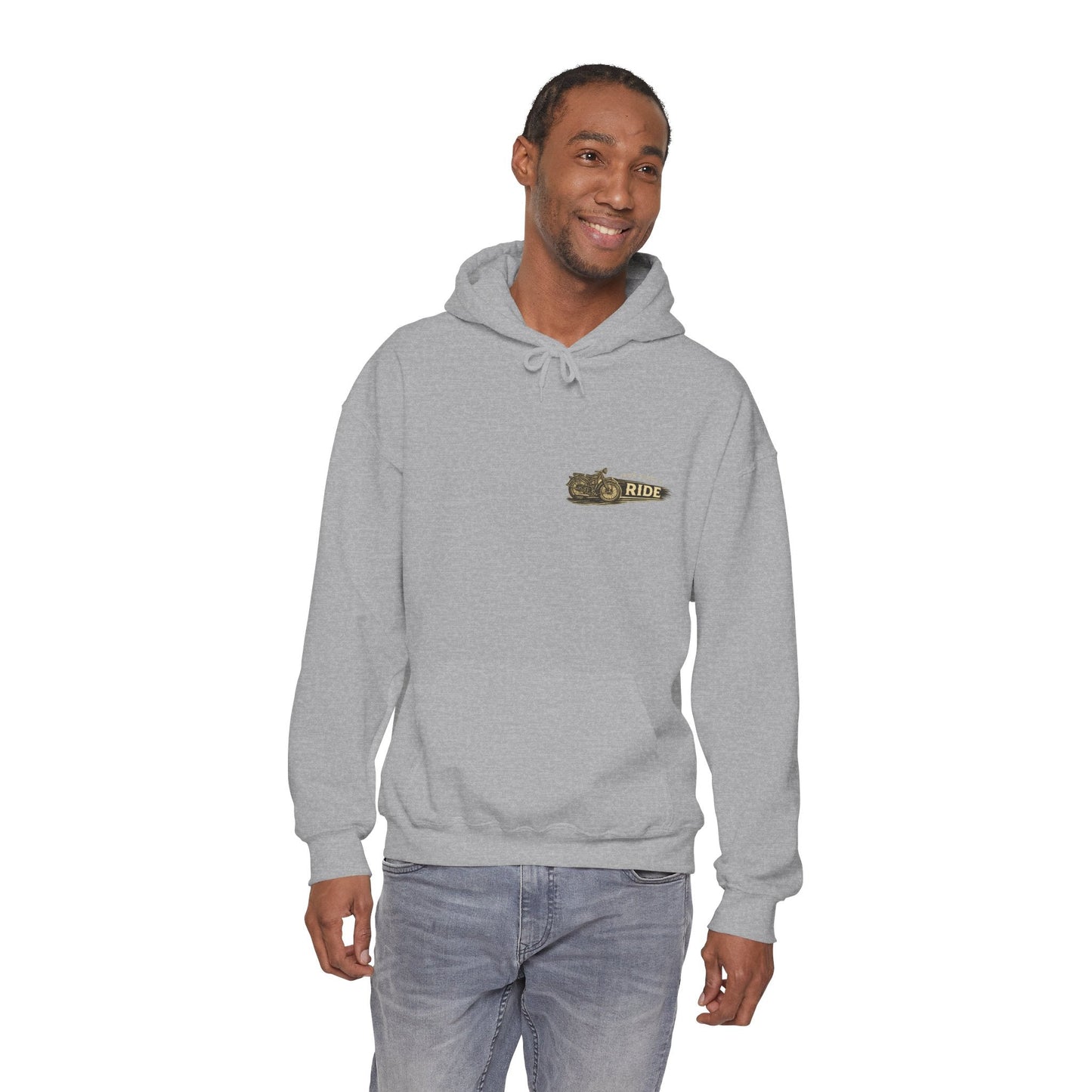 Iron Legacy Ride Free Motorcycle Hoodie – Vintage Biker Graphic Pullover – Unisex Midweight Streetwear - JennyCool