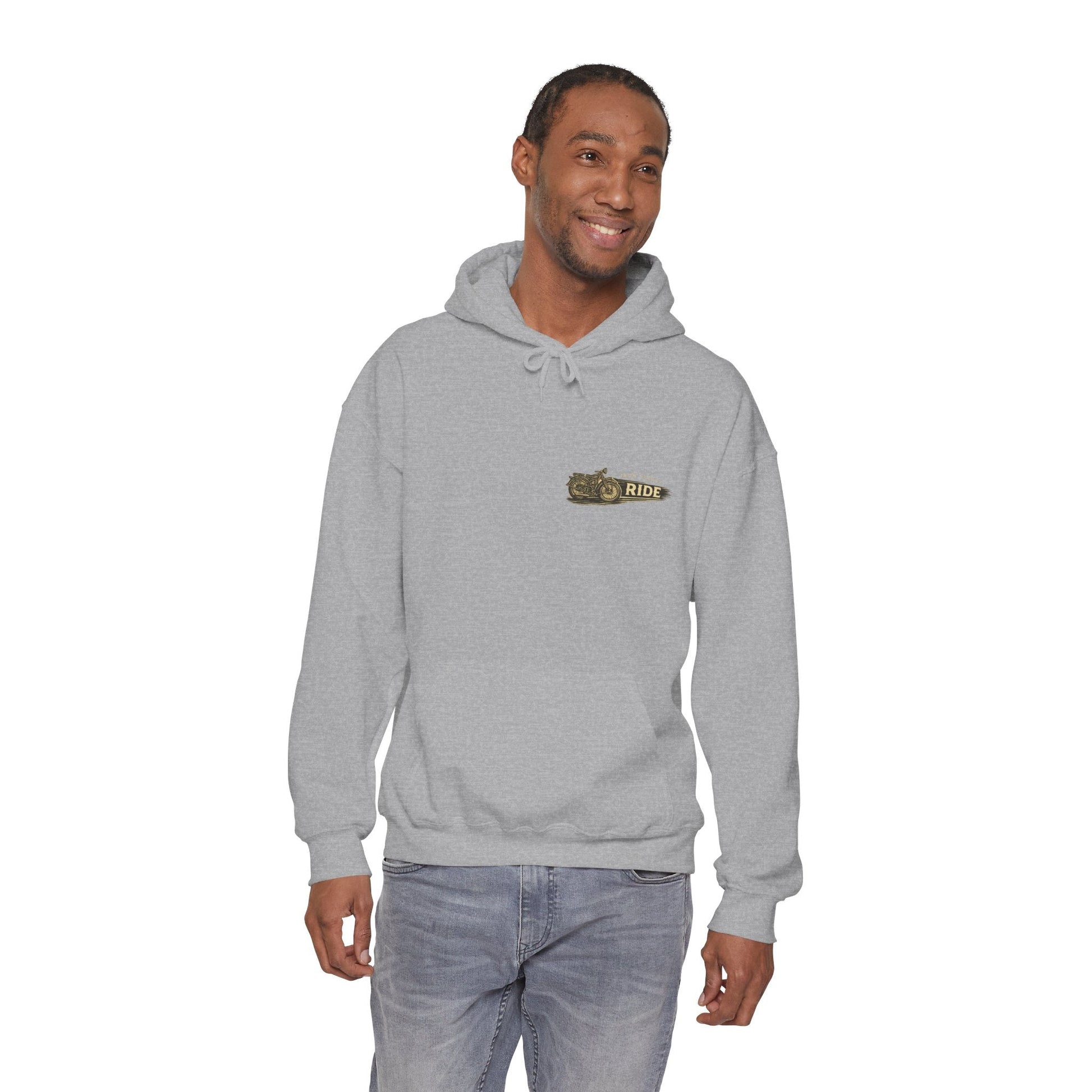 Iron Legacy Ride Free Motorcycle Hoodie – Vintage Biker Graphic Pullover – Unisex Midweight Streetwear - JennyCool