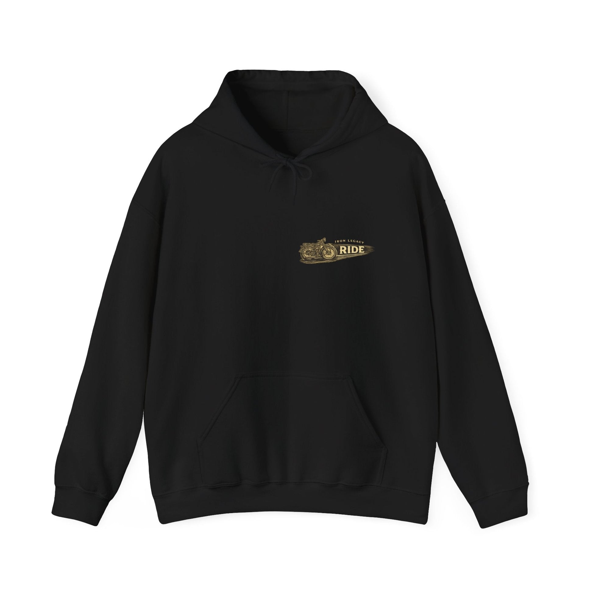 Iron Legacy Ride Free Motorcycle Hoodie – Vintage Biker Graphic Pullover – Unisex Midweight Streetwear - JennyCool