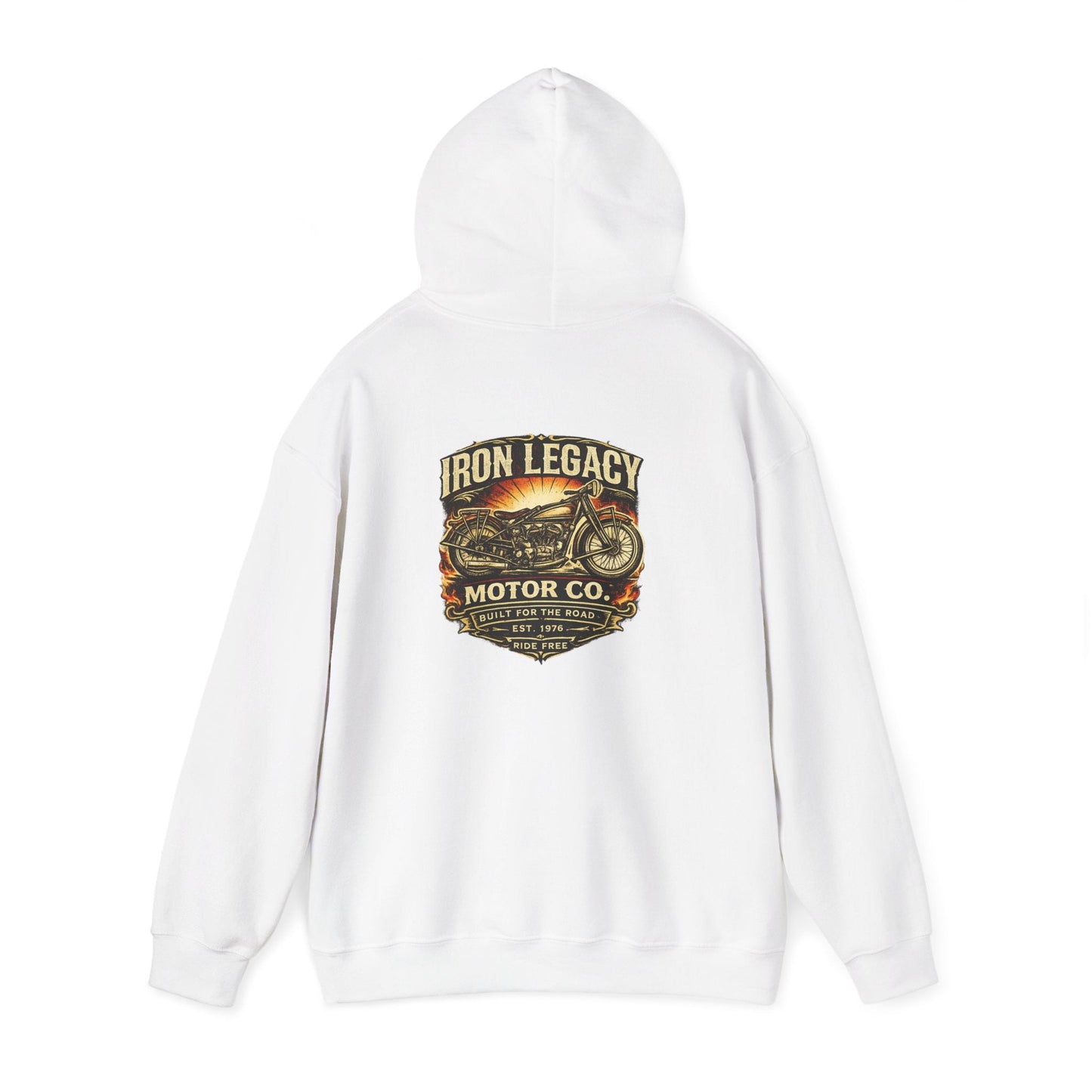 Iron Legacy Ride Free Motorcycle Hoodie – Vintage Biker Graphic Pullover – Unisex Midweight Streetwear - JennyCool