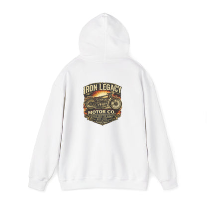 Iron Legacy Ride Free Motorcycle Hoodie – Vintage Biker Graphic Pullover – Unisex Midweight Streetwear - JennyCool