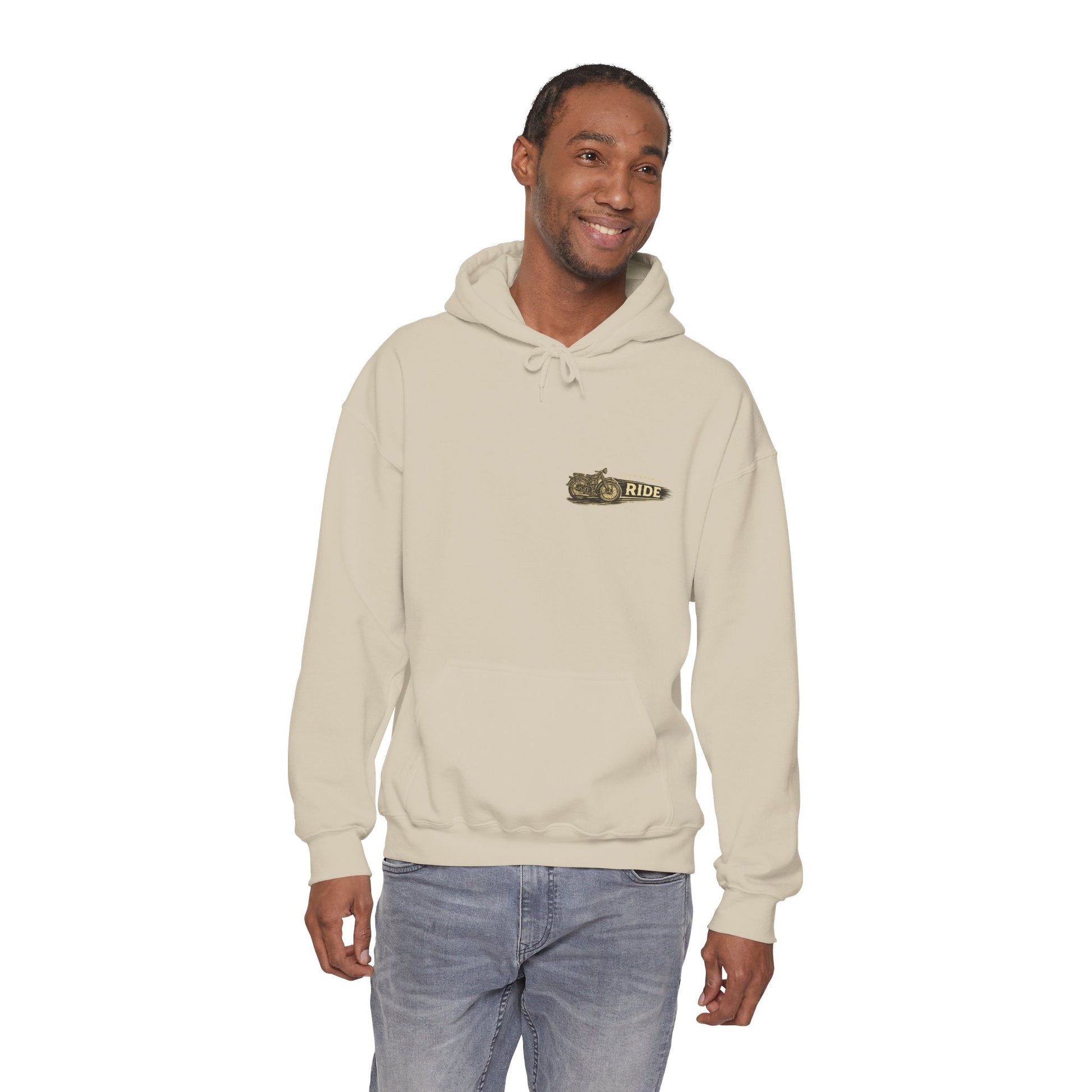 Iron Legacy Ride Free Motorcycle Hoodie – Vintage Biker Graphic Pullover – Unisex Midweight Streetwear - JennyCool