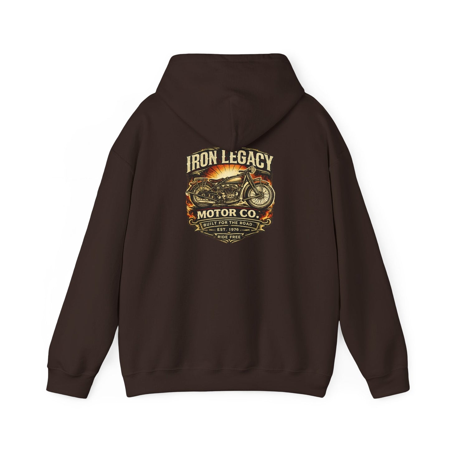 Iron Legacy Ride Free Motorcycle Hoodie – Vintage Biker Graphic Pullover – Unisex Midweight Streetwear - JennyCool