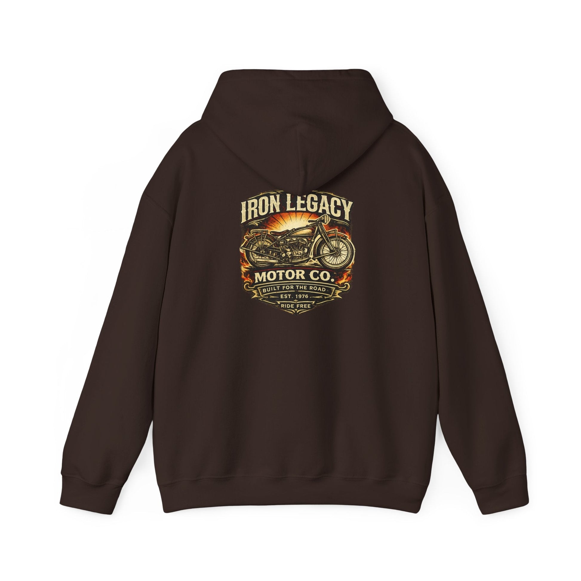 Iron Legacy Ride Free Motorcycle Hoodie – Vintage Biker Graphic Pullover – Unisex Midweight Streetwear - JennyCool