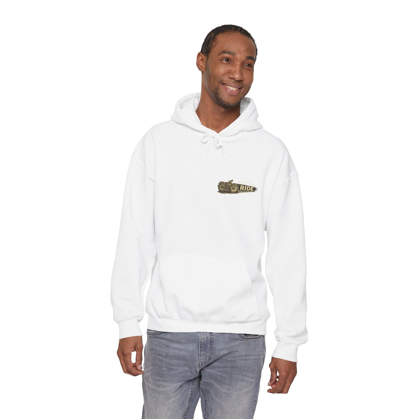 Iron Legacy Ride Free Motorcycle Hoodie – Vintage Biker Graphic Pullover – Unisex Midweight Streetwear - JennyCool