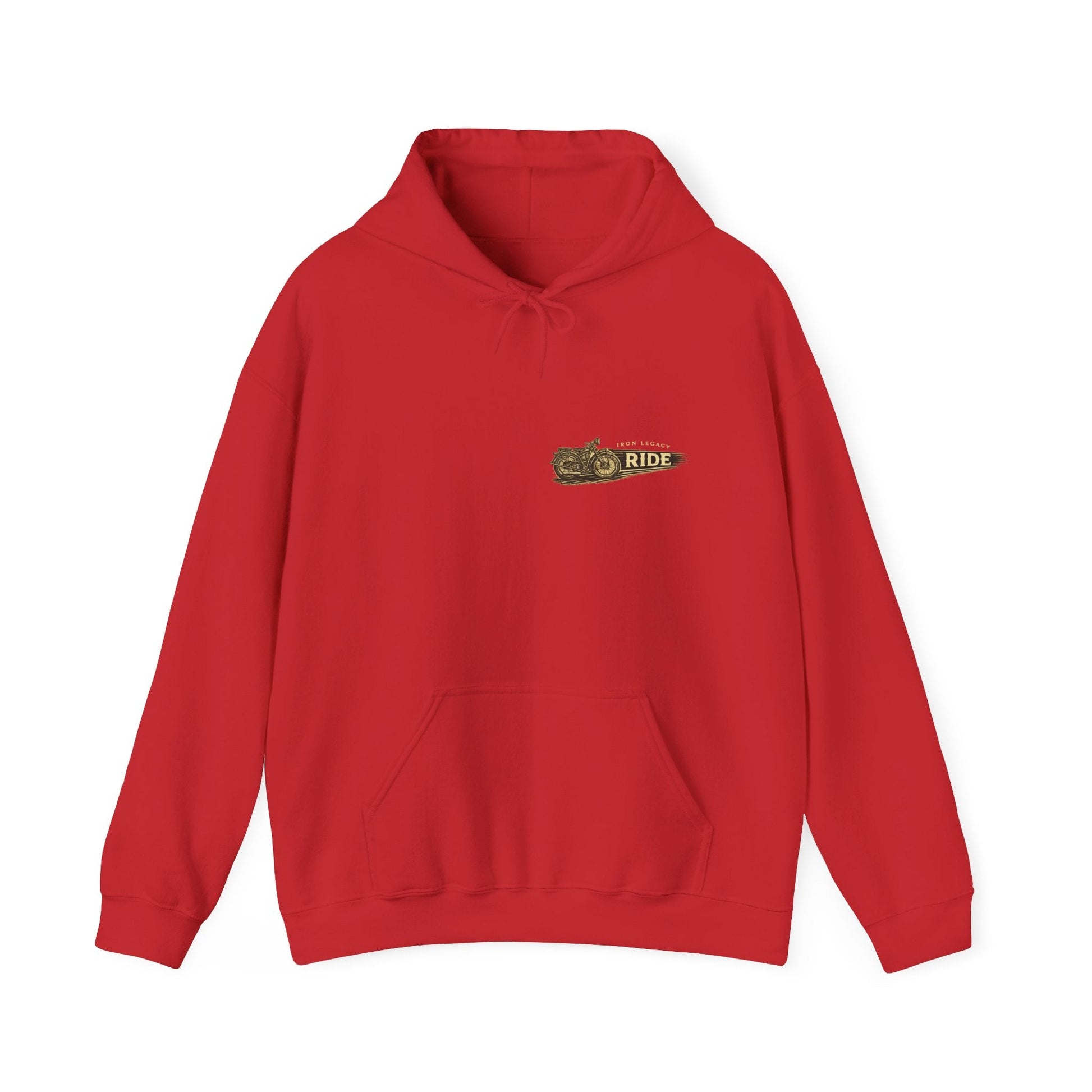 Iron Legacy Ride Free Motorcycle Hoodie – Vintage Biker Graphic Pullover – Unisex Midweight Streetwear - JennyCool