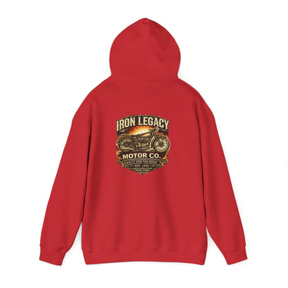 Iron Legacy Ride Free Motorcycle Hoodie – Vintage Biker Graphic Pullover – Unisex Midweight Streetwear - JennyCool