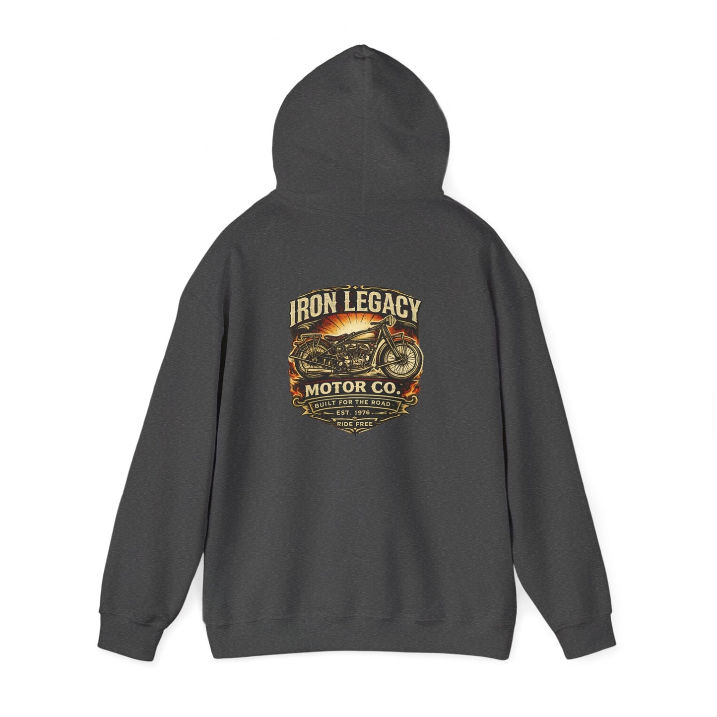 Iron Legacy Ride Free Motorcycle Hoodie – Vintage Biker Graphic Pullover – Unisex Midweight Streetwear - JennyCool