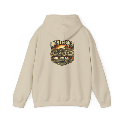 Iron Legacy Ride Free Motorcycle Hoodie – Vintage Biker Graphic Pullover – Unisex Midweight Streetwear - JennyCool