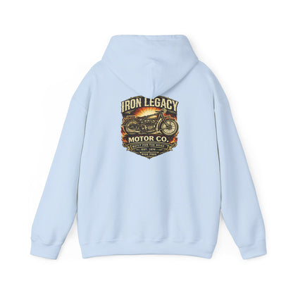 Iron Legacy Ride Free Motorcycle Hoodie – Vintage Biker Graphic Pullover – Unisex Midweight Streetwear - JennyCool