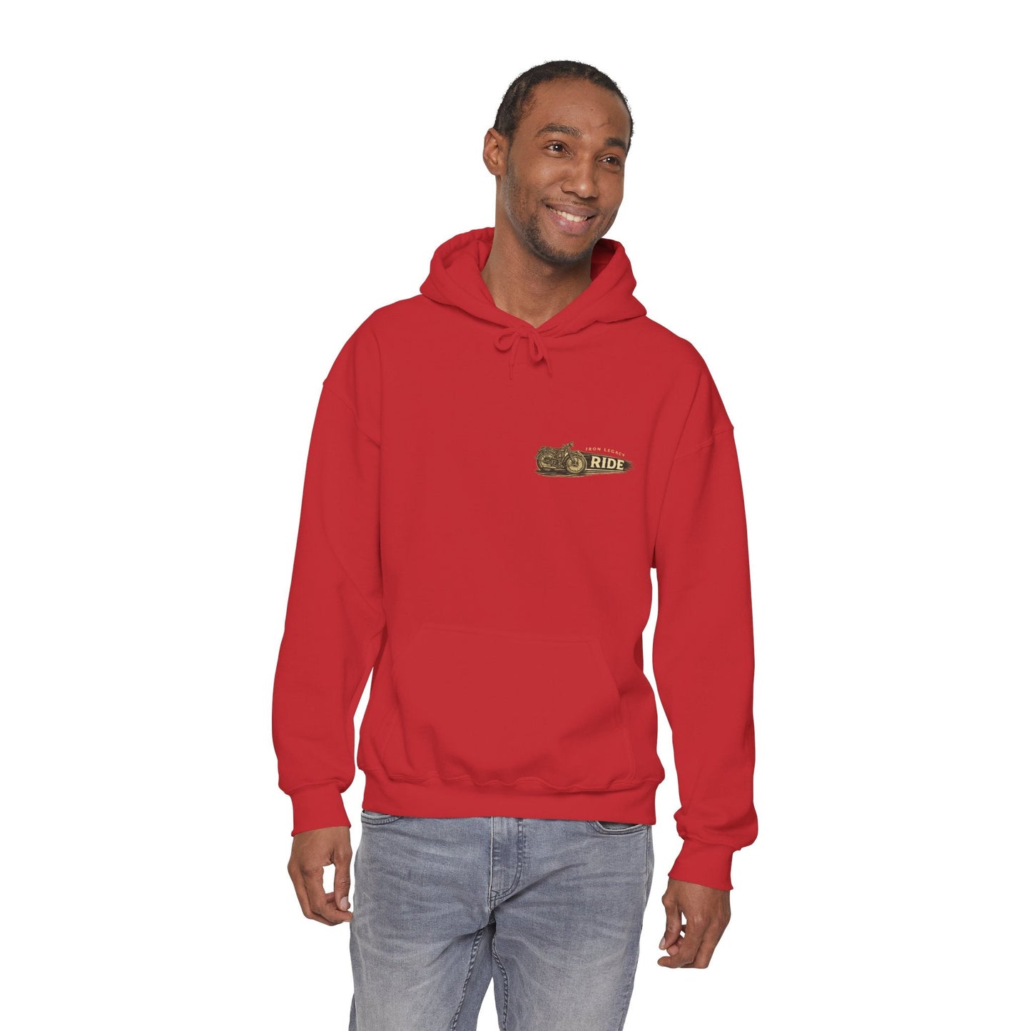 Iron Legacy Ride Free Motorcycle Hoodie – Vintage Biker Graphic Pullover – Unisex Midweight Streetwear - JennyCool